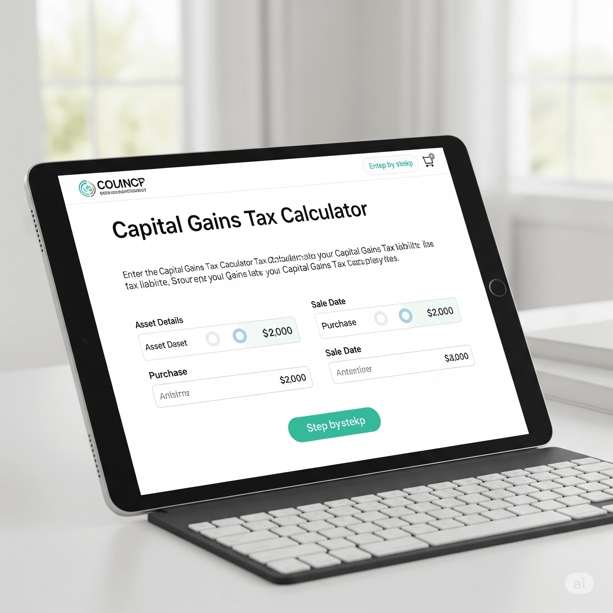 Capital Gains Tax Calculator Tool Example