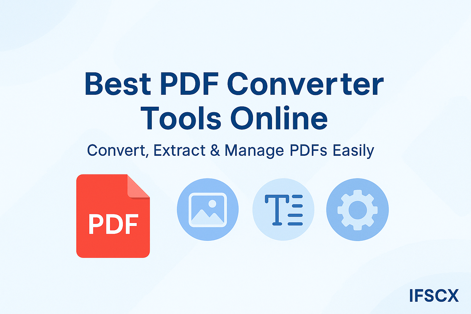PDF Converter Tools Banner – Convert, Extract & Manage PDFs Online Example