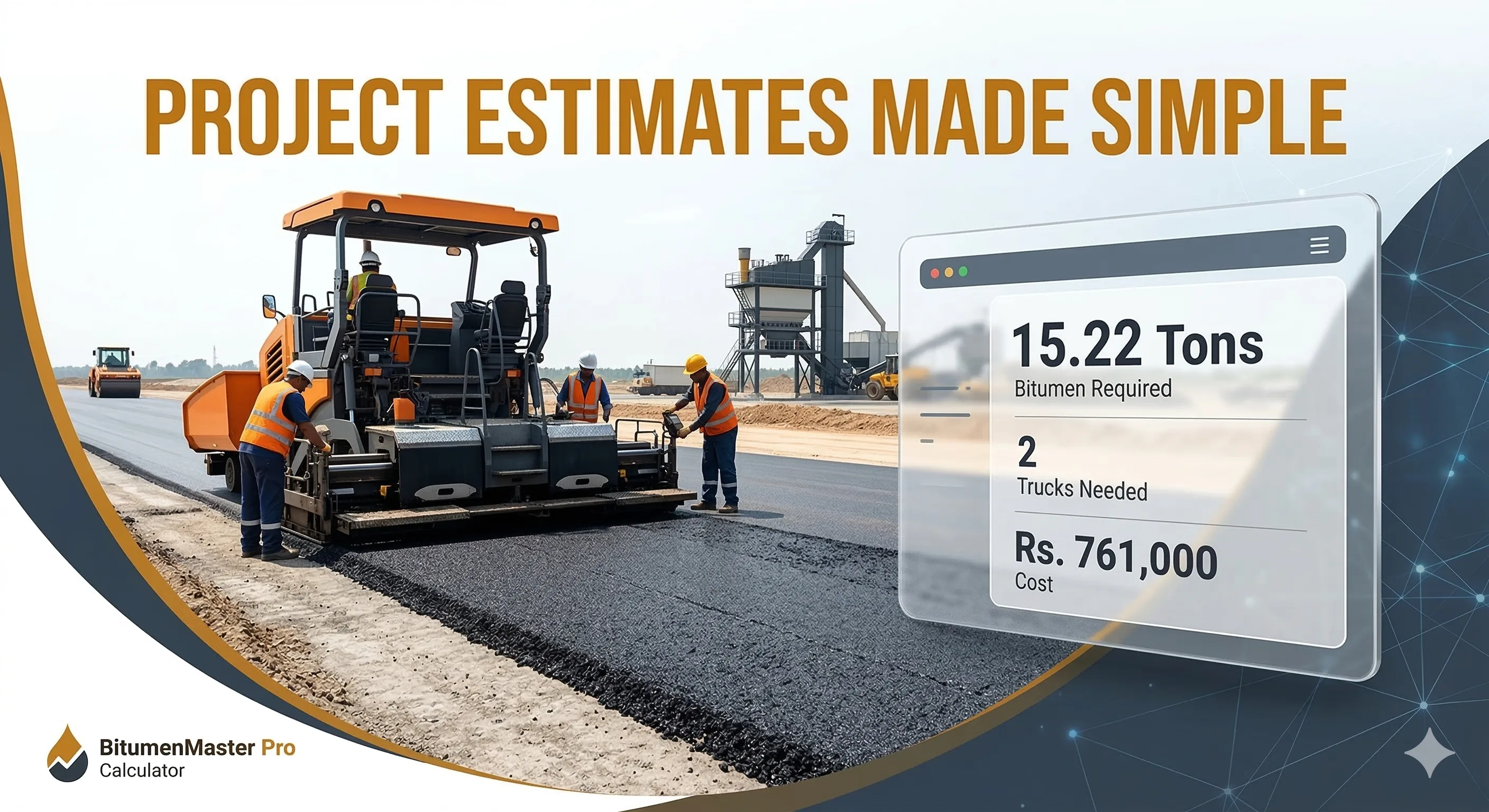 Bitumen Calculator Example
